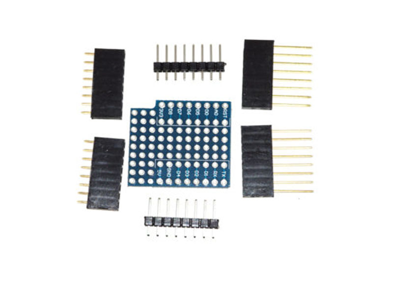 D1 ProtoBoard Shield for Mini Double Sided perf Board Compatible